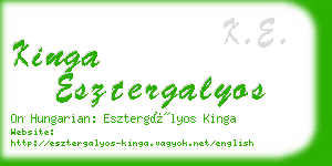 kinga esztergalyos business card